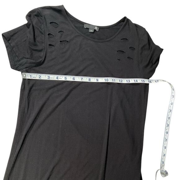 G BY Guess Short Sleeved Black Dress with Distressed Details Soft Size Small - Picture 7 of 10